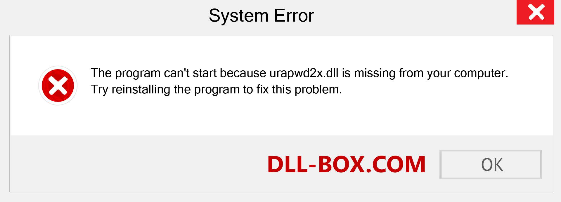  urapwd2x.dll file is missing?. Download for Windows 7, 8, 10 - Fix  urapwd2x dll Missing Error on Windows, photos, images